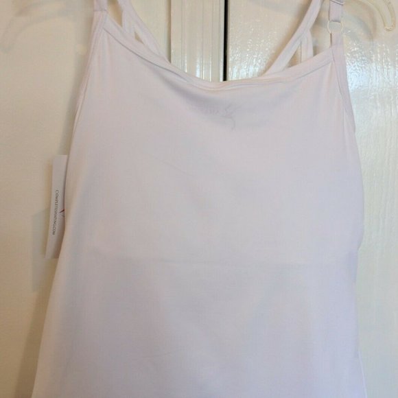Mastectomy Camisole with Integrated Prosthetics, Medium w C Cup, NWT, White, Cut - Picture 5 of 8